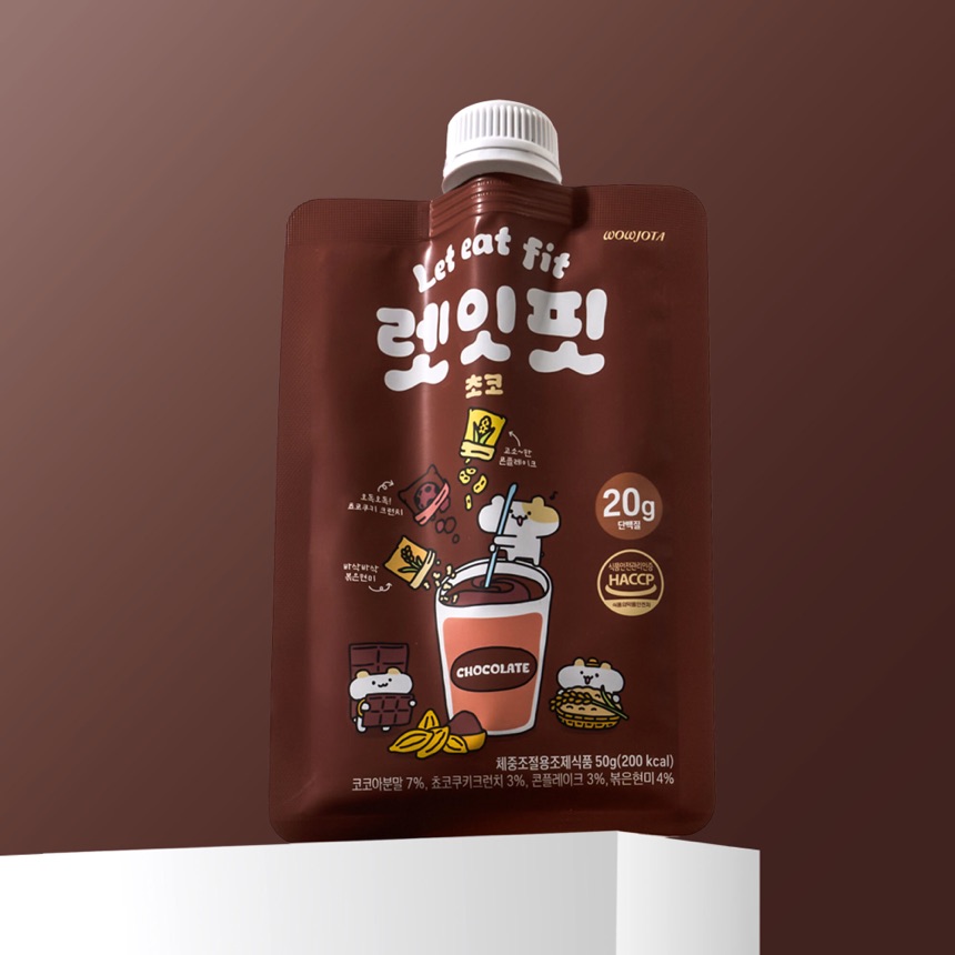 렛잇핏 초코 단백질 쉐이크